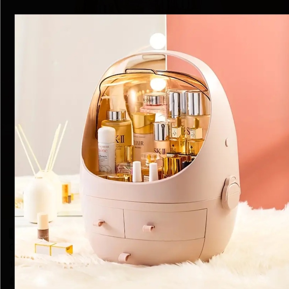 Elegant Cream Cosmetic Organizer - Picture 2 of 5